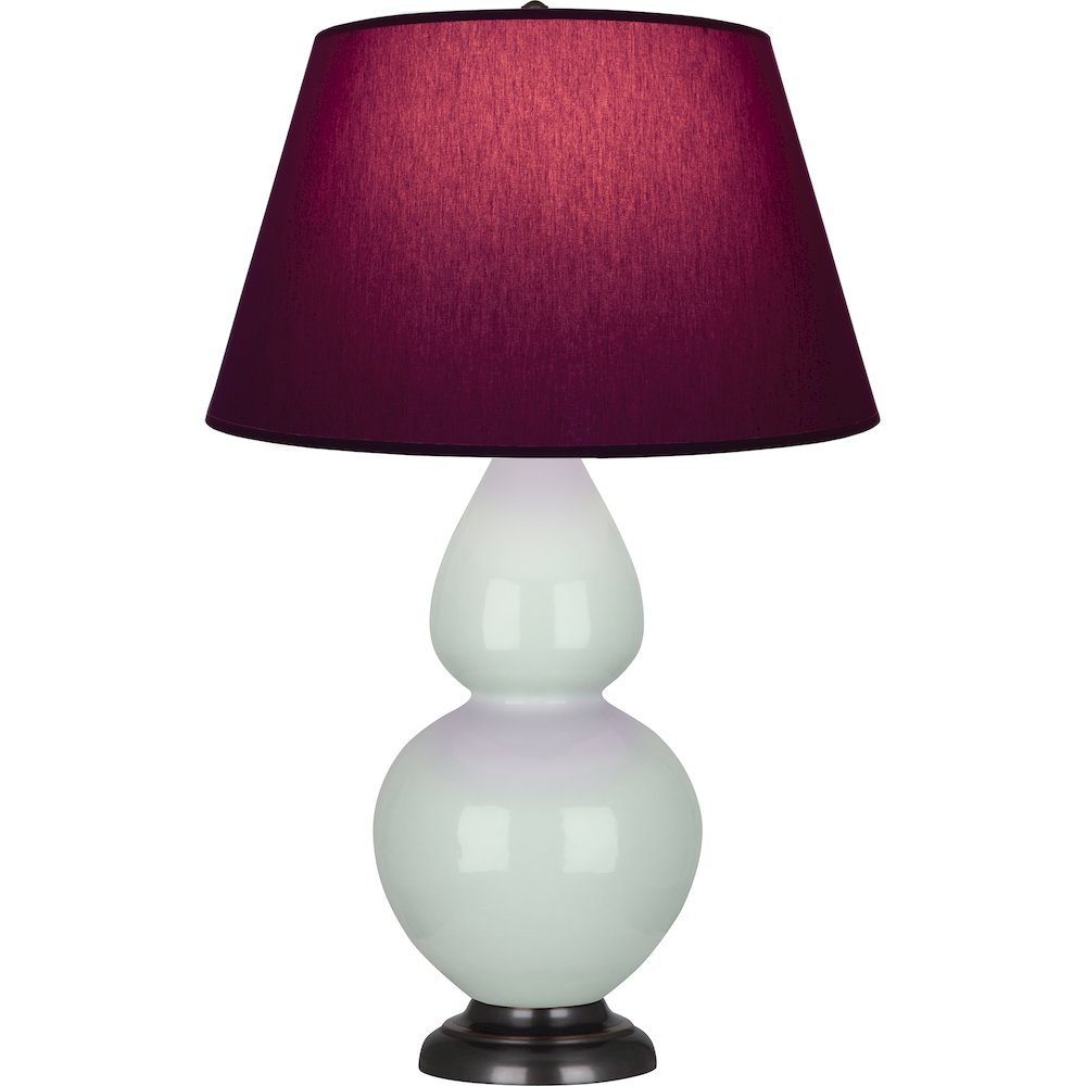 Celadon Double Gourd Table Lamp in Celadon Glazed Ceramic Color. Picture 1