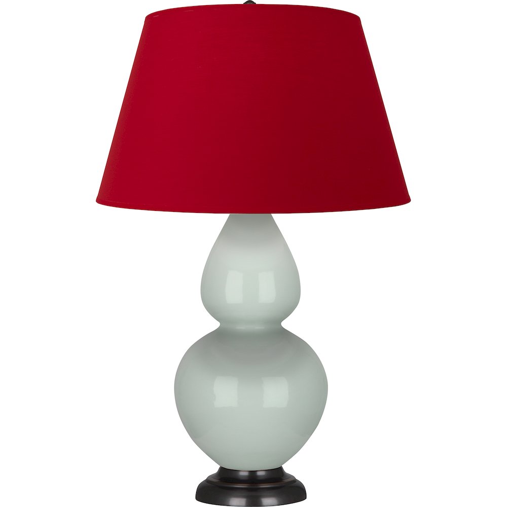 Celadon Double Gourd Table Lamp in Celadon Glazed Ceramic Color. Picture 1