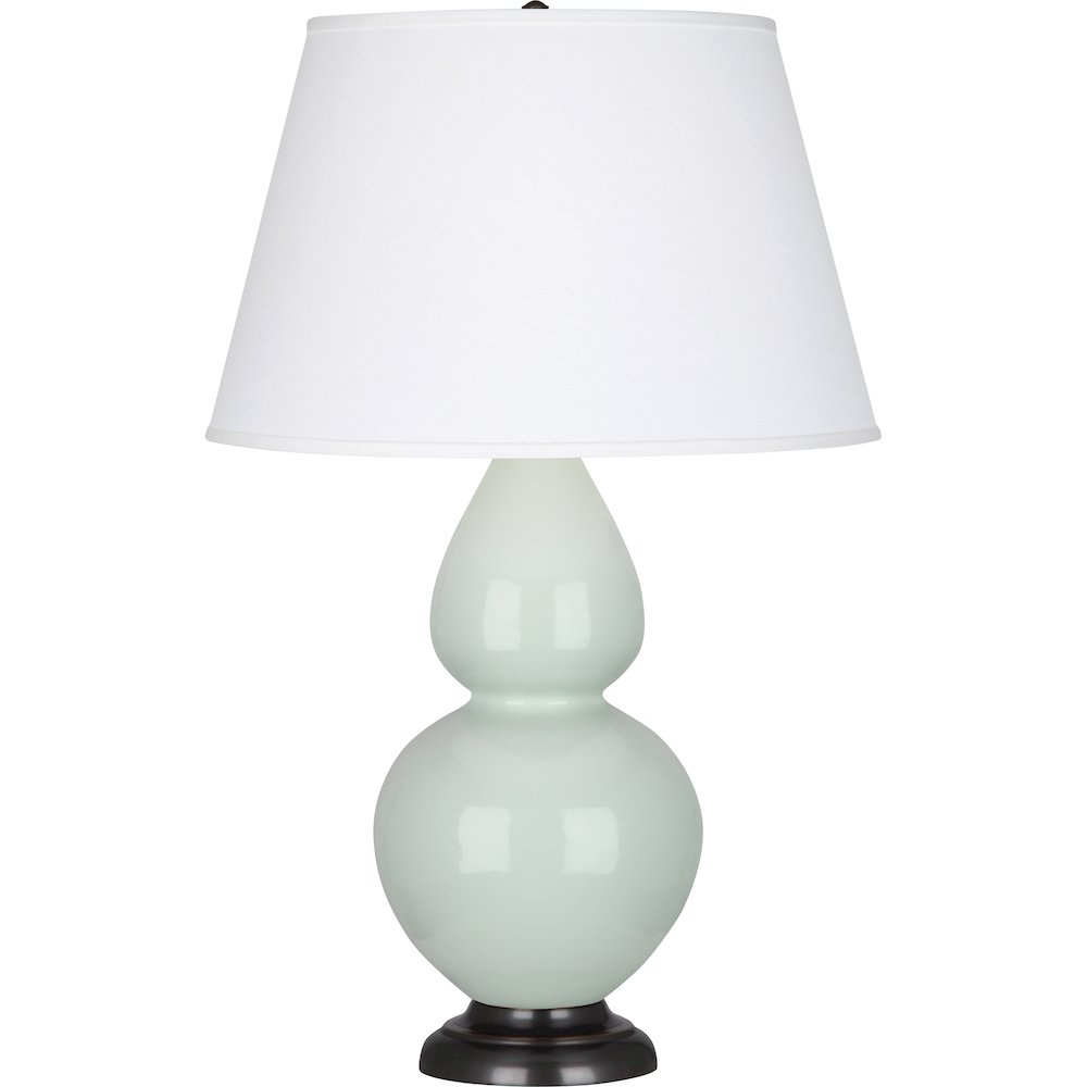 Celadon Double Gourd Table Lamp in Celadon Glazed Ceramic Color. Picture 1