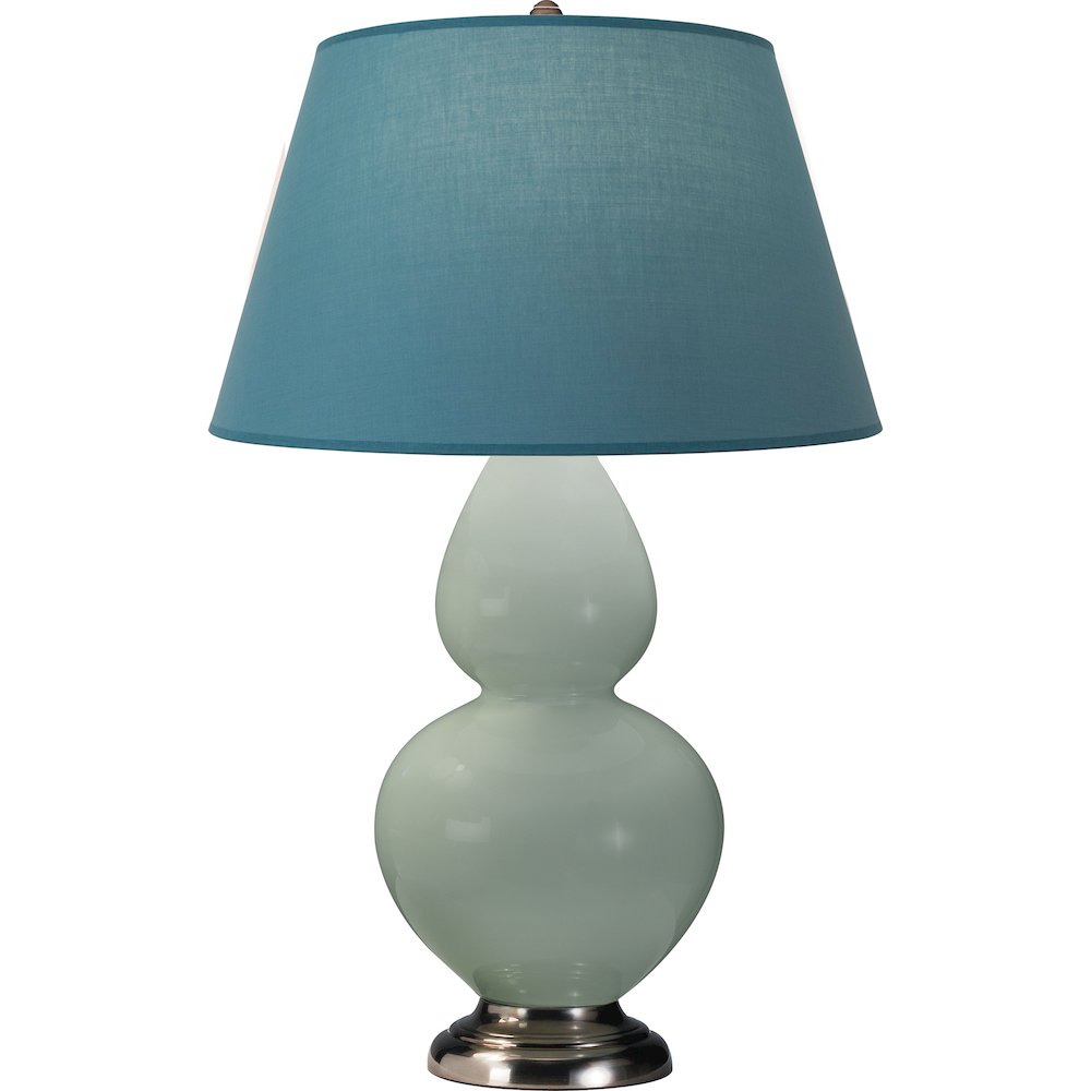 Celadon Double Gourd Table Lamp in Celadon Glazed Ceramic Color. Picture 1