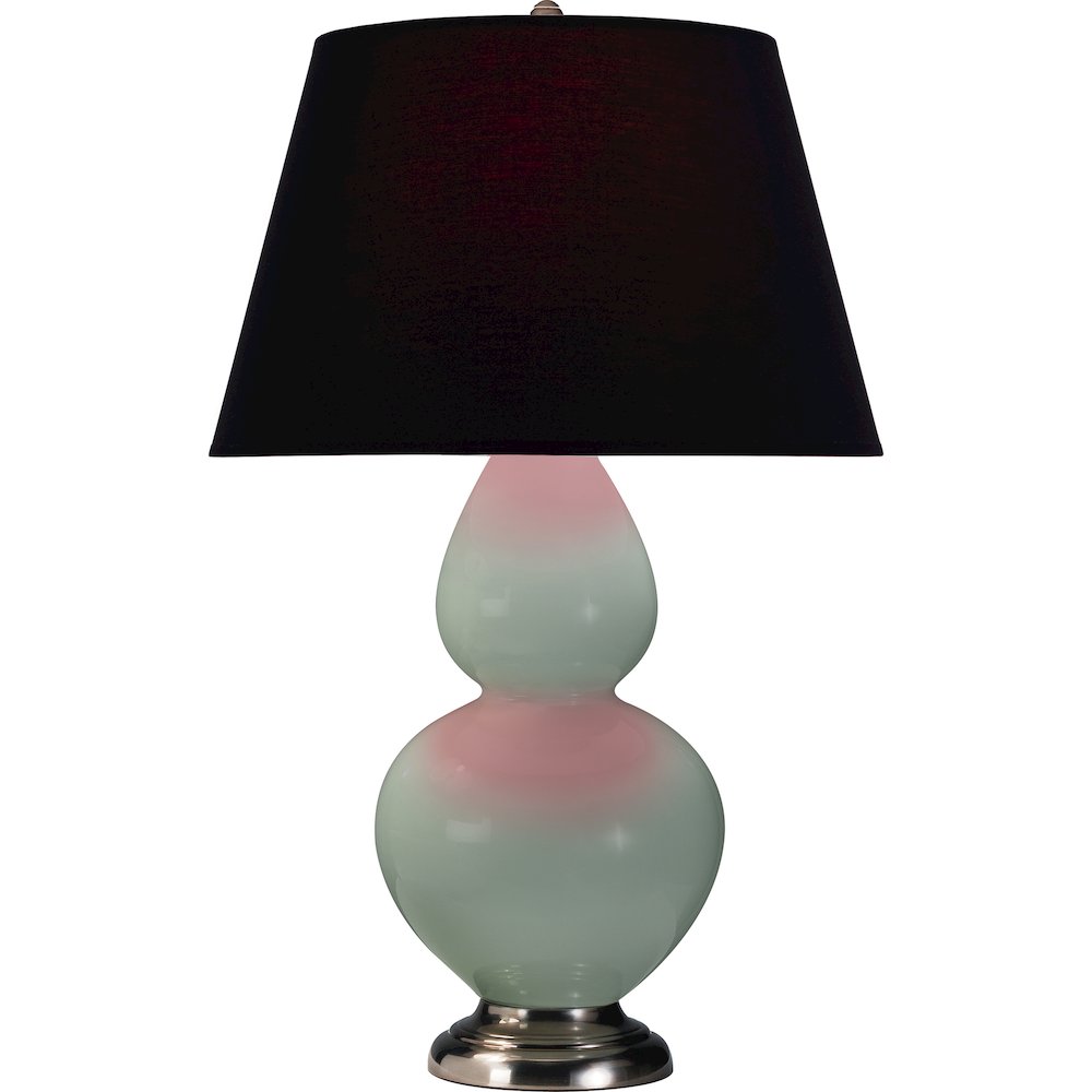 Celadon Double Gourd Table Lamp in Celadon Glazed Ceramic Color. Picture 1