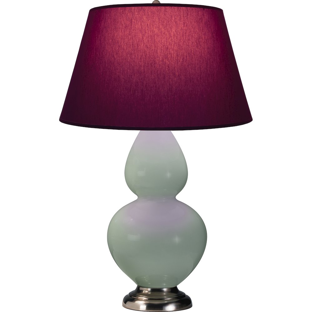 Celadon Double Gourd Table Lamp in Celadon Glazed Ceramic Color. Picture 1