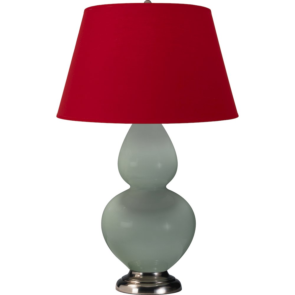 Celadon Double Gourd Table Lamp in Celadon Glazed Ceramic Color. Picture 1