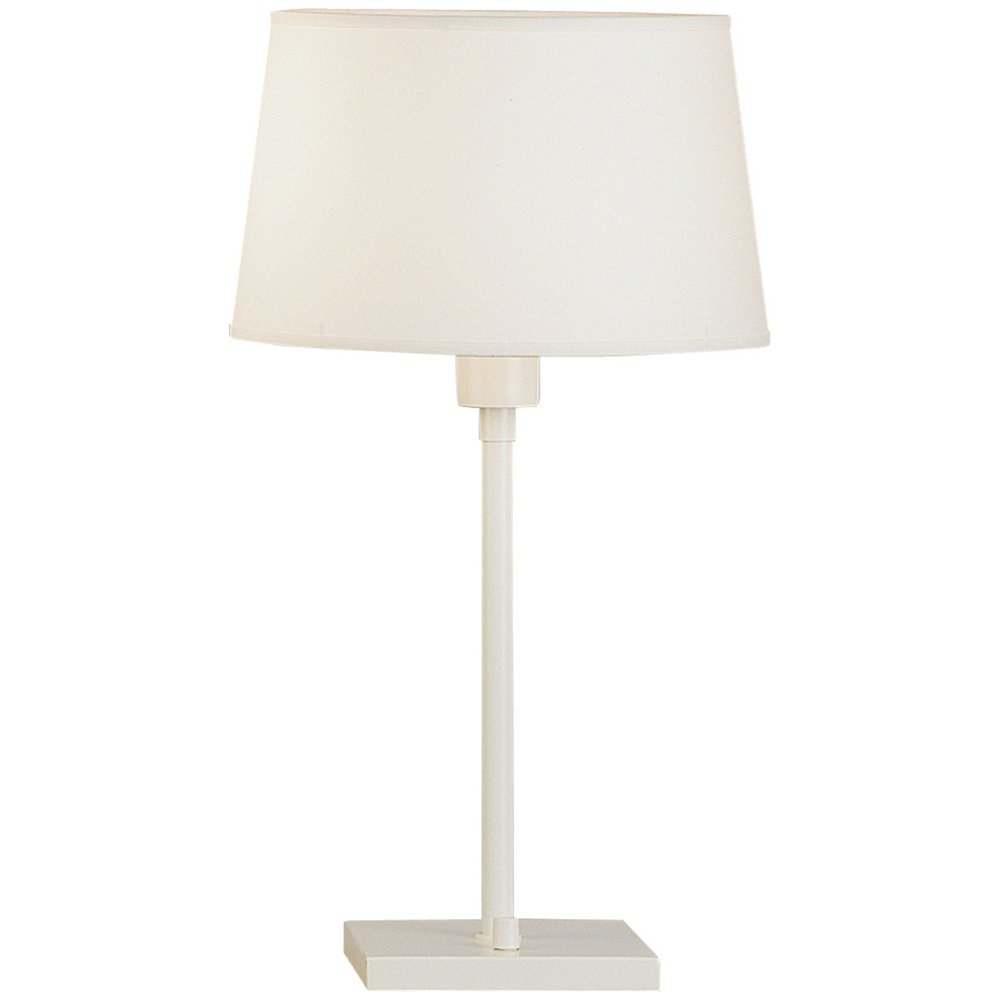 Real Simple Table Lamp in Stardust White Powder Coat Color. Picture 1