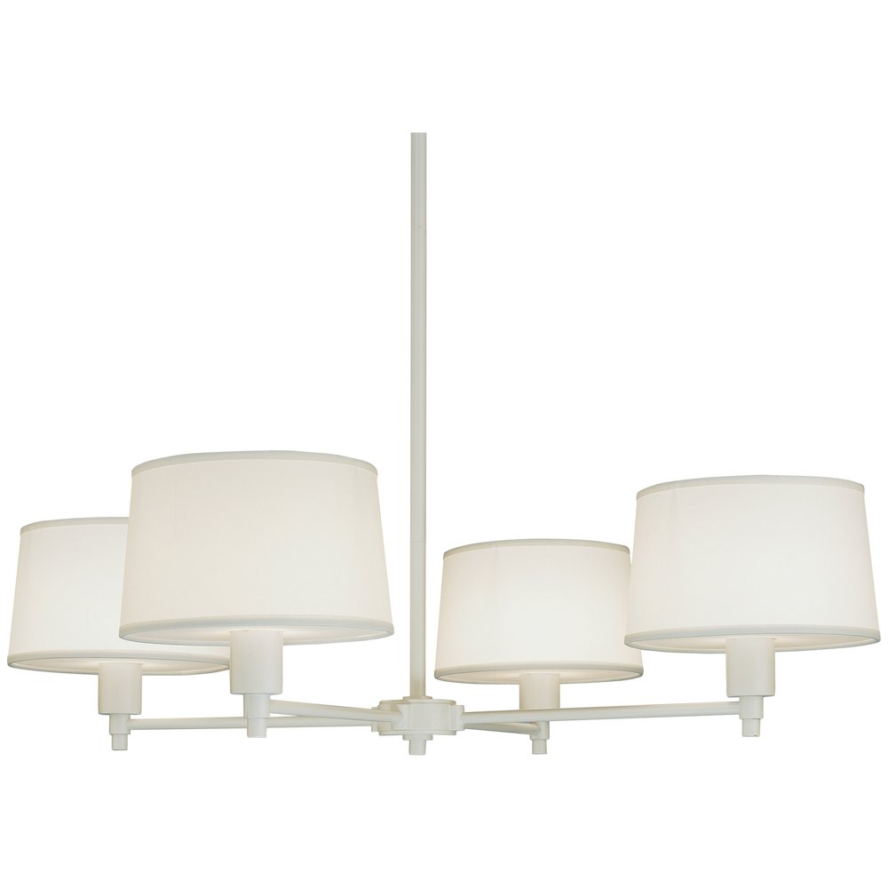 Real Simple Chandelier in Stardust White Powder Coat Color. Picture 1