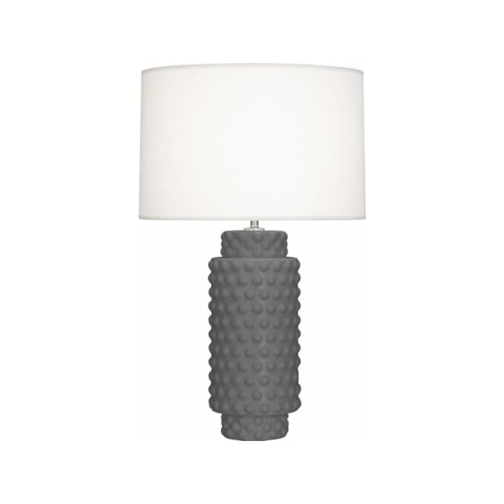 Matte Ash Dolly Table Lamp in Matte Ash Glazed Textured Ceramic Color. Picture 3