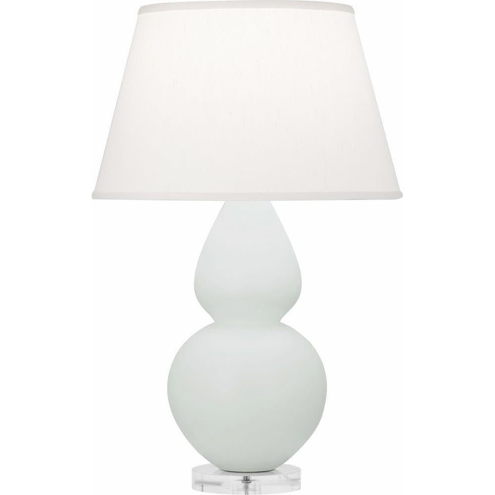 Matte Celadon Double Gourd Table Lamp in Matte Celadon Glazed Ceramic Color. Picture 3