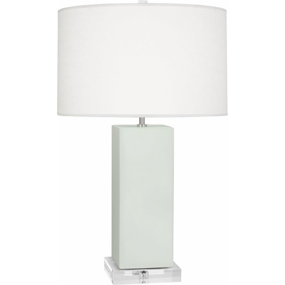 Matte Celadon Harvey Table Lamp in Matte Celadon Glazed Ceramic Color. Picture 3