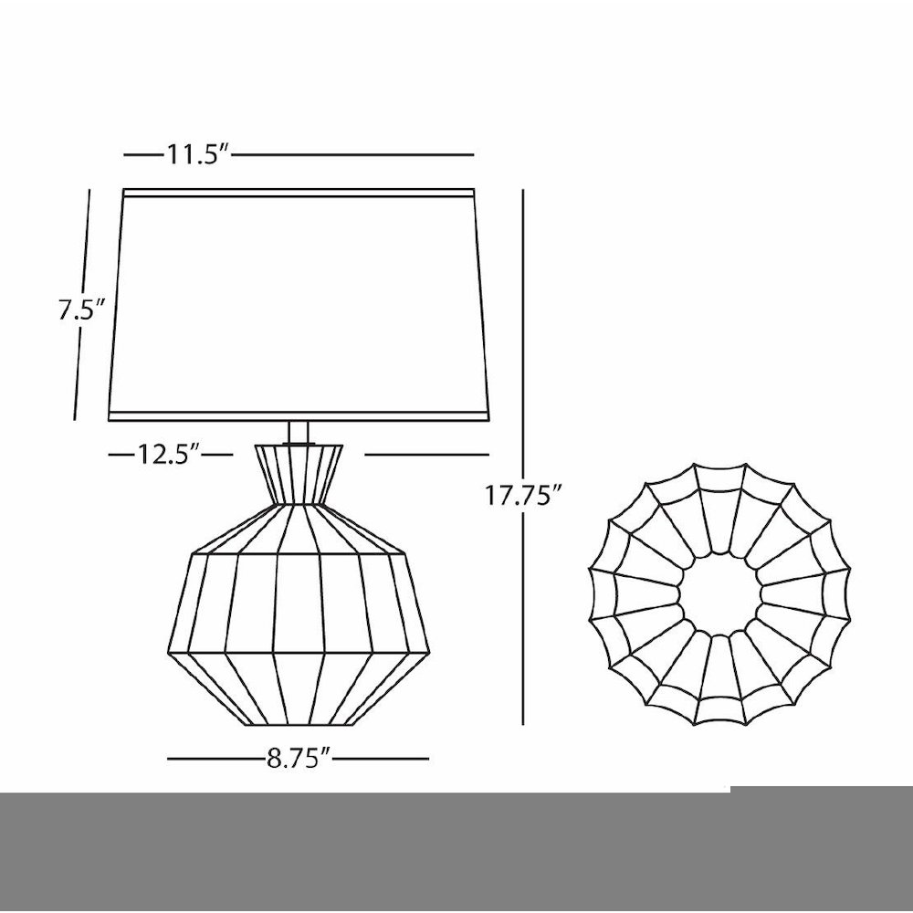 Matte Ash Orion Accent Lamp in Matte Ash Glazed Ceramic Color. Picture 2