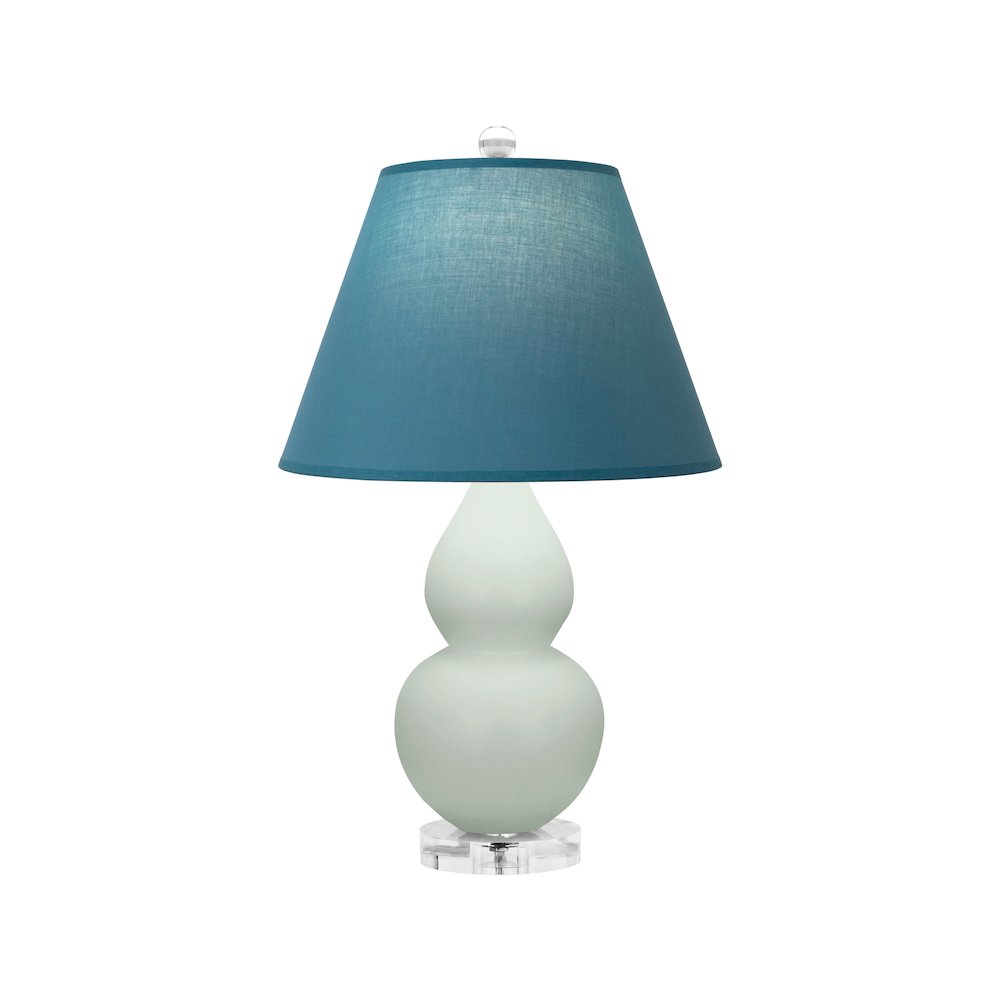 Matte Celadon Small Double Gourd Accent Lamp. Picture 1