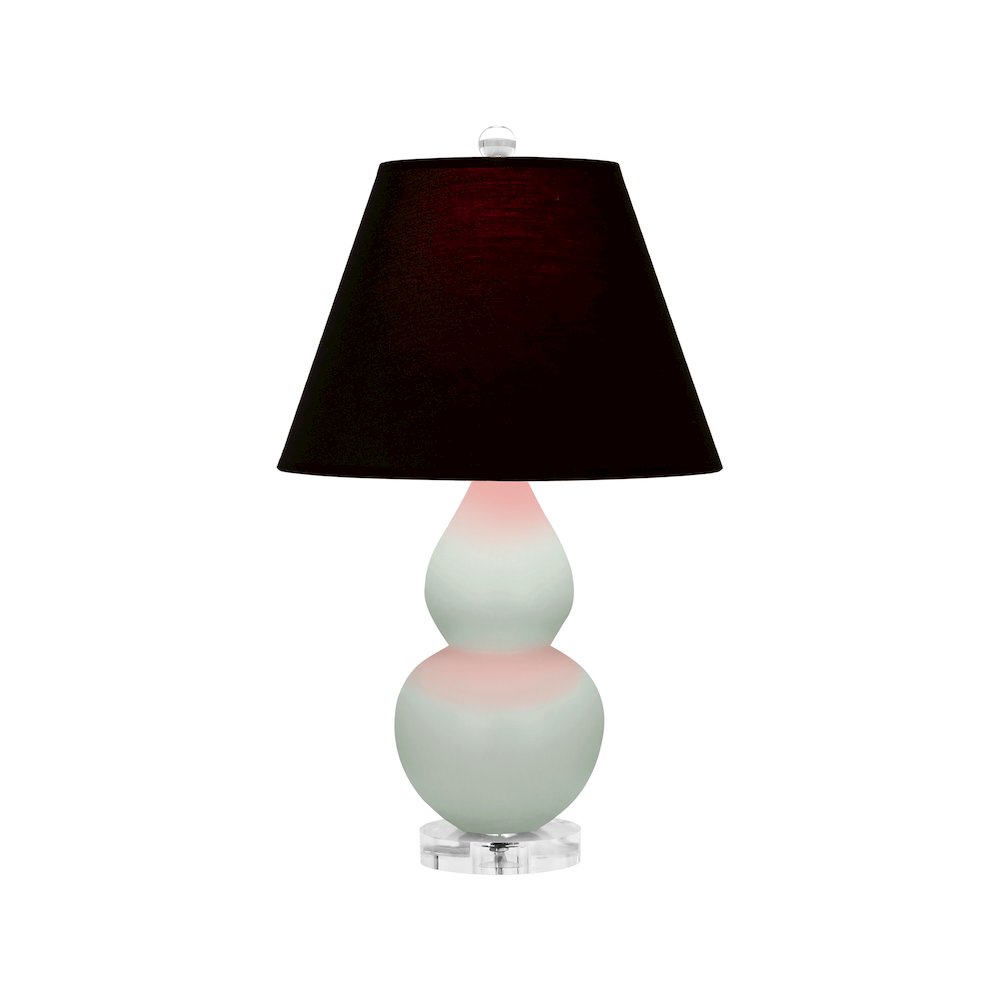 Matte Celadon Small Double Gourd Accent Lamp. Picture 1