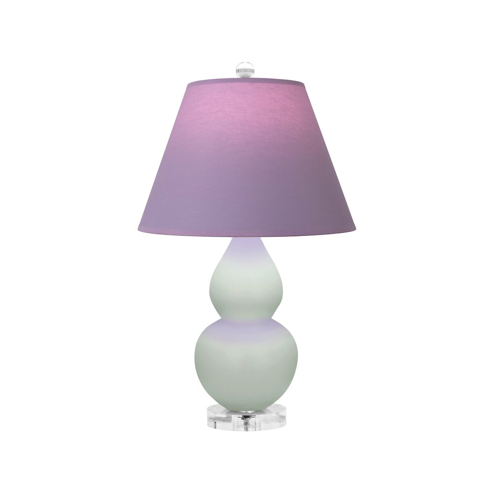 Matte Celadon Small Double Gourd Accent Lamp. Picture 1