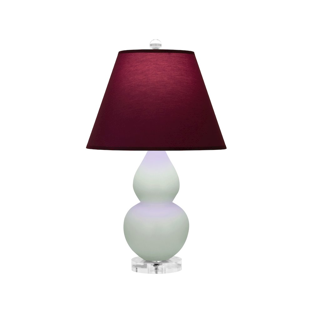 Matte Celadon Small Double Gourd Accent Lamp. Picture 1