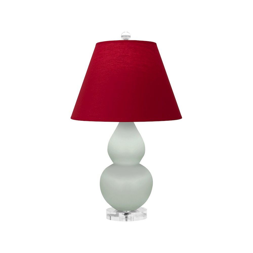 Matte Celadon Small Double Gourd Accent Lamp. Picture 1