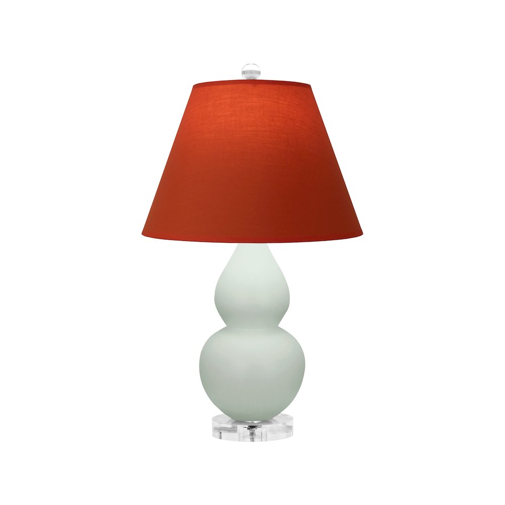 Matte Celadon Small Double Gourd Accent Lamp. Picture 1