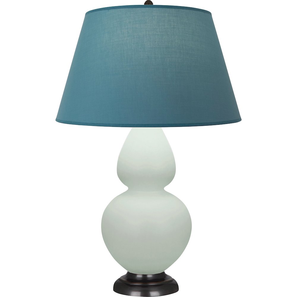 Matte Celadon Double Gourd Table Lamp in Matte Celadon Glazed Ceramic Color. Picture 1