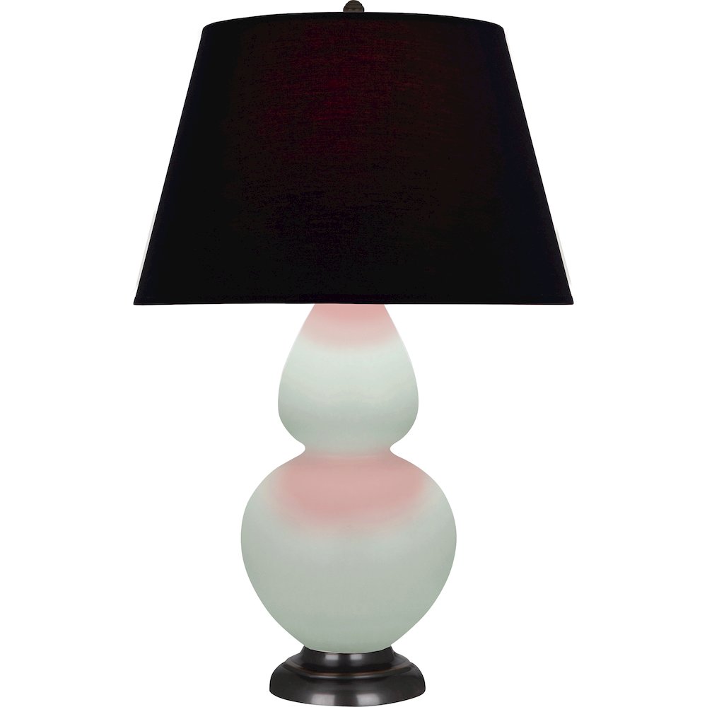 Matte Celadon Double Gourd Table Lamp in Matte Celadon Glazed Ceramic Color. Picture 1