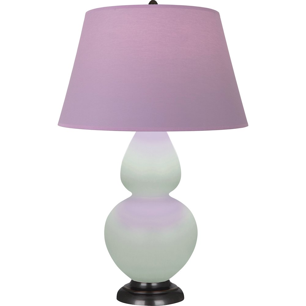 Matte Celadon Double Gourd Table Lamp in Matte Celadon Glazed Ceramic Color. Picture 1