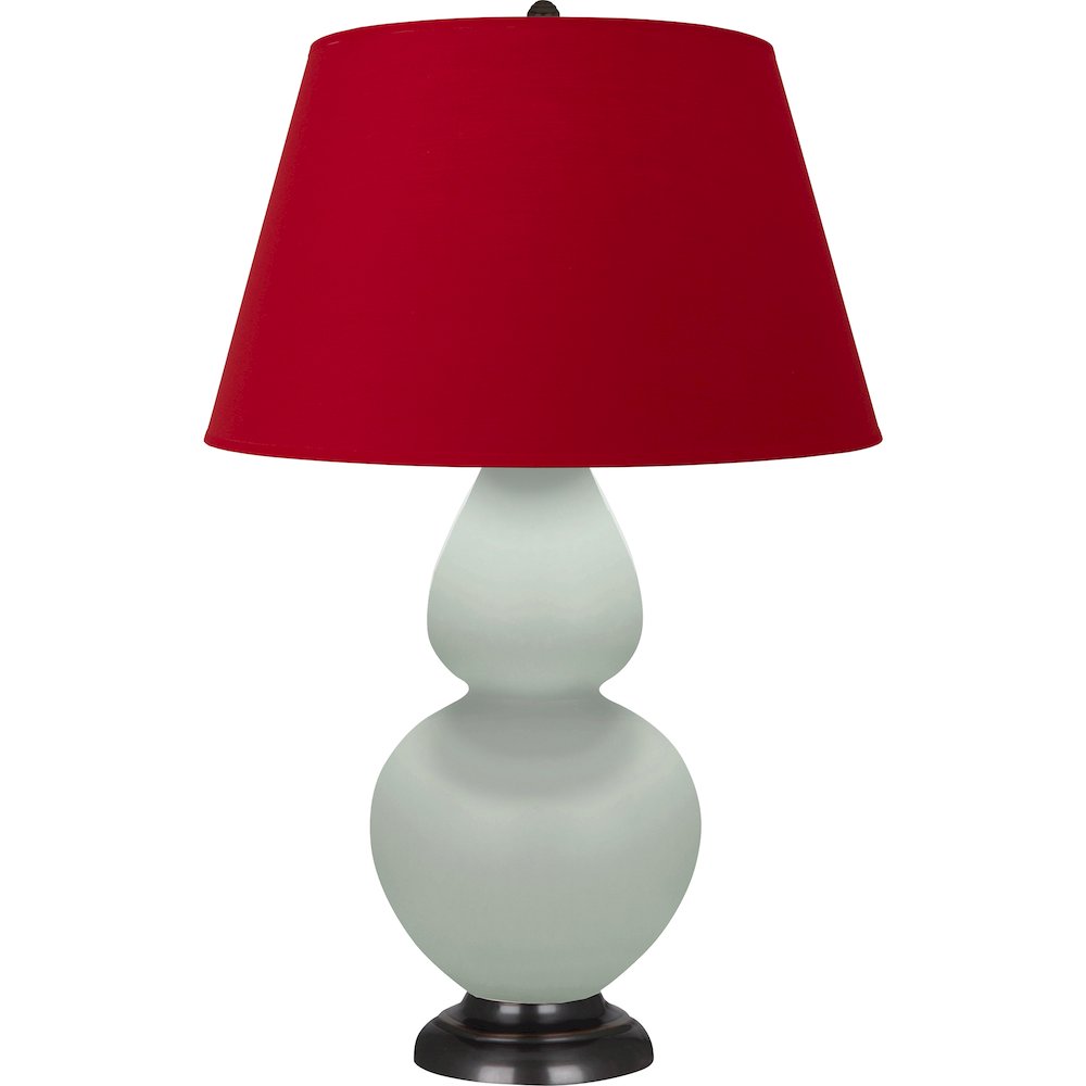 Matte Celadon Double Gourd Table Lamp in Matte Celadon Glazed Ceramic Color. Picture 1