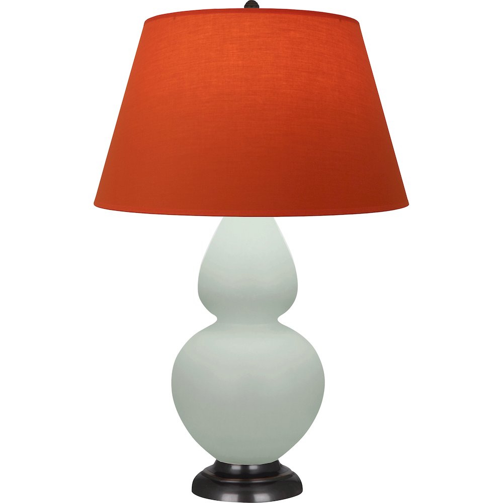 Matte Celadon Double Gourd Table Lamp in Matte Celadon Glazed Ceramic Color. Picture 1