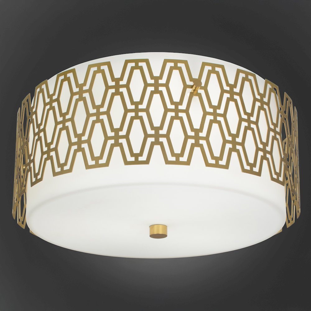 Marcel Flushmount in Modern Brass Color. Picture 1