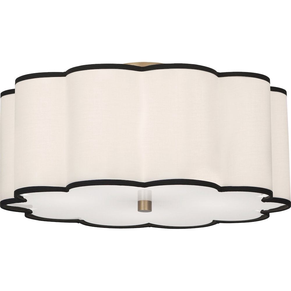 Axis Flushmount in Aged Brass Color. Picture 1
