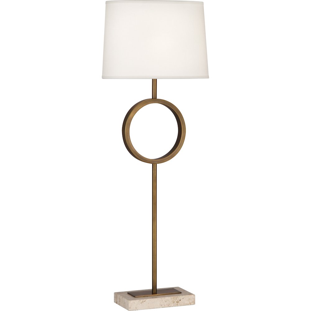 Logan Table Lamp in Aged Brass Color. Picture 1