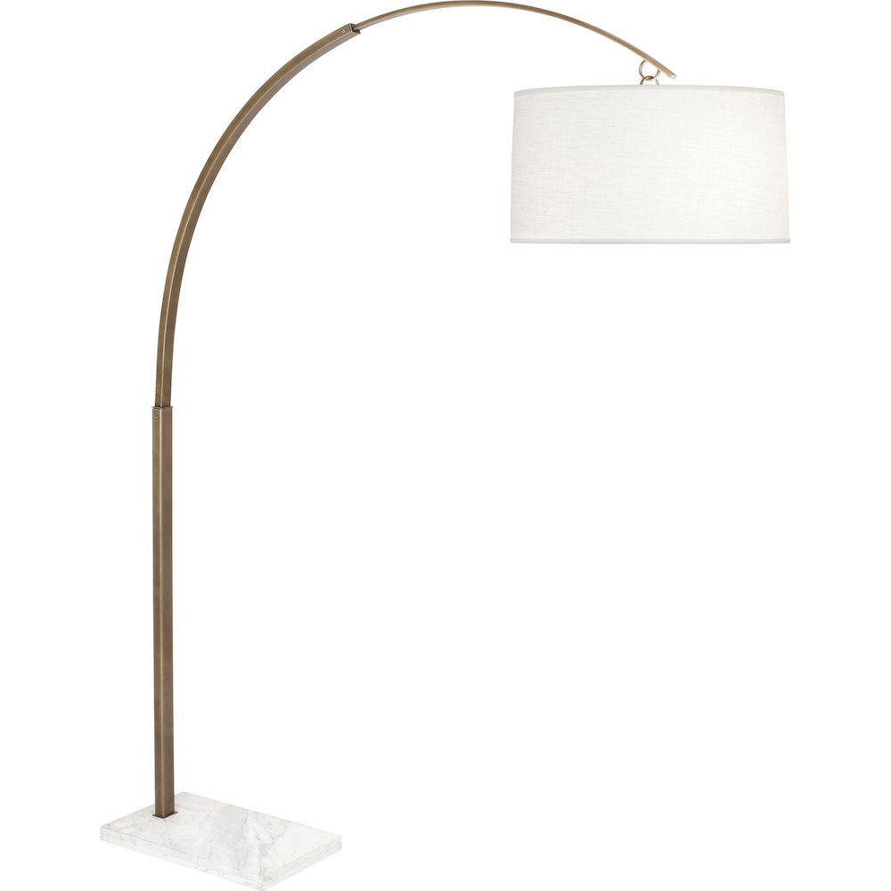 Archer Floor Lamp in Warm Brass Color. Picture 1