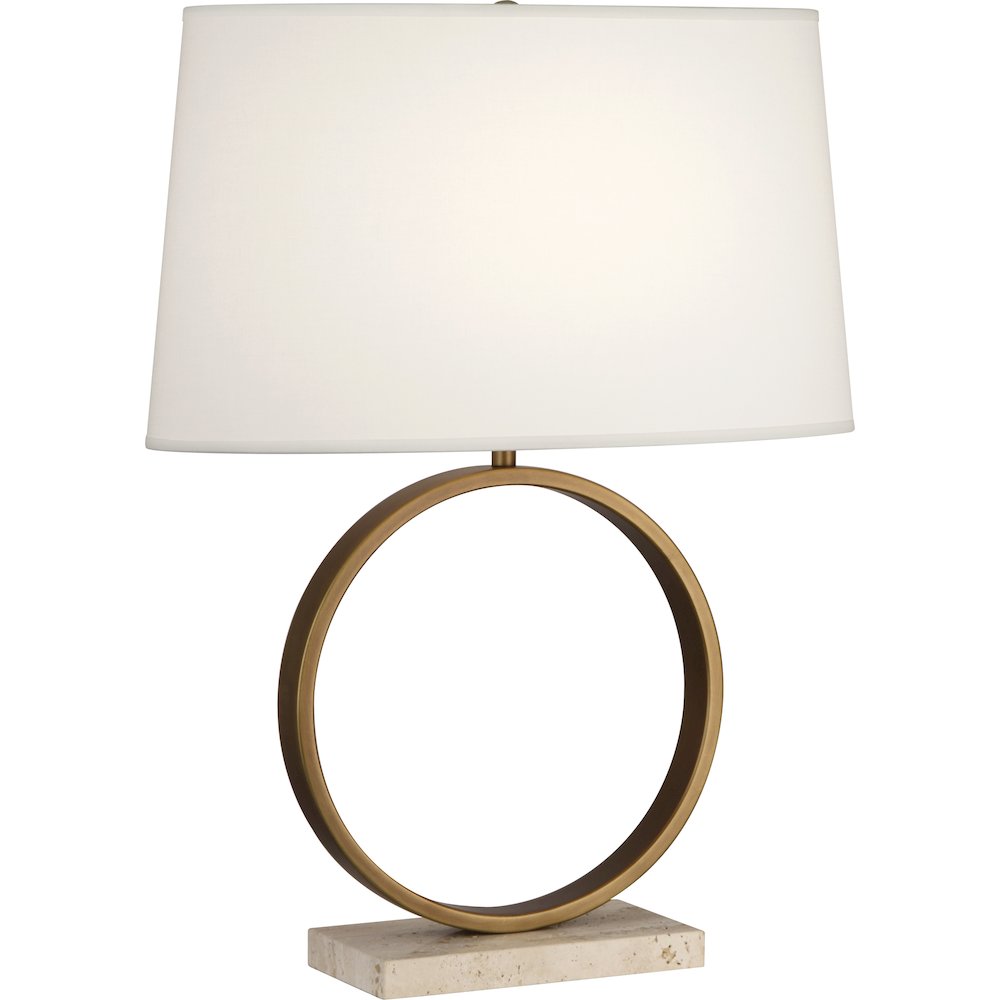 Logan Table Lamp in Aged Brass Color. Picture 1