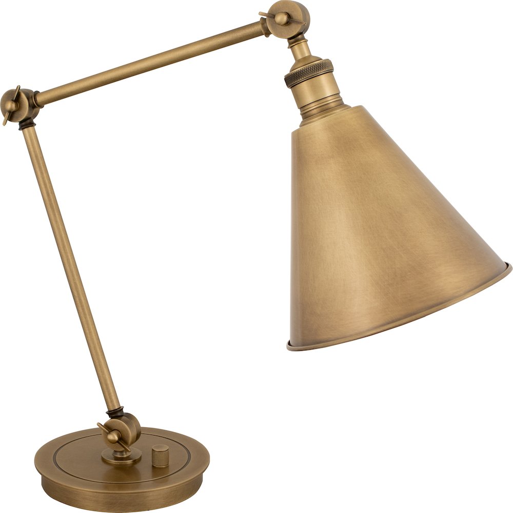 Alloy Table Lamp in Warm Brass Color. Picture 1