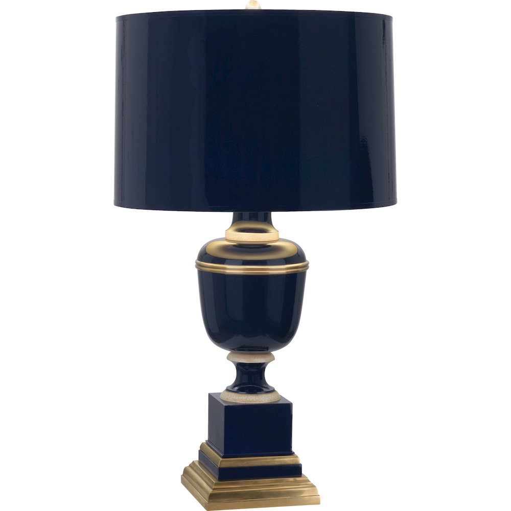 Annika Accent Lamp in Midnight Blue Lacquered Paint Color. Picture 1