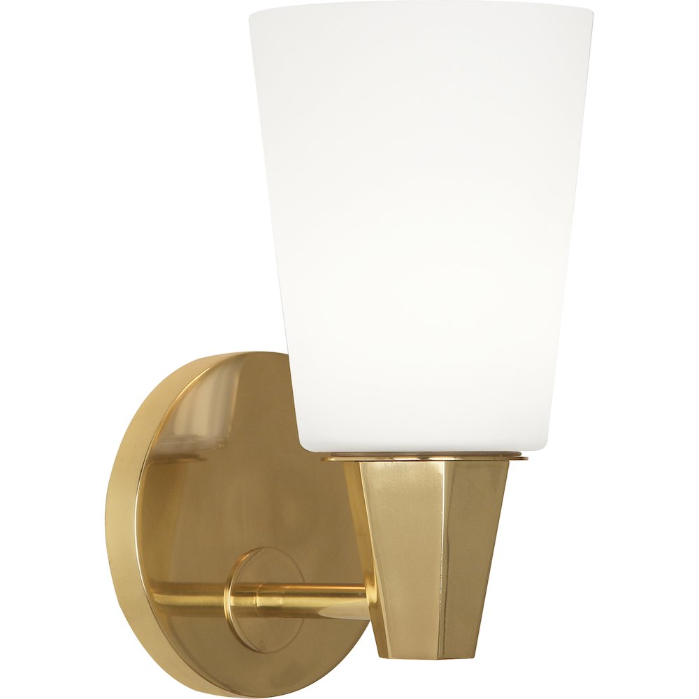 Wheatley Wall Sconce in Modern Brass Color. Picture 1