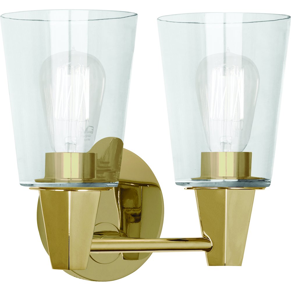 Wheatley Wall Sconce in Modern Brass Color. Picture 1