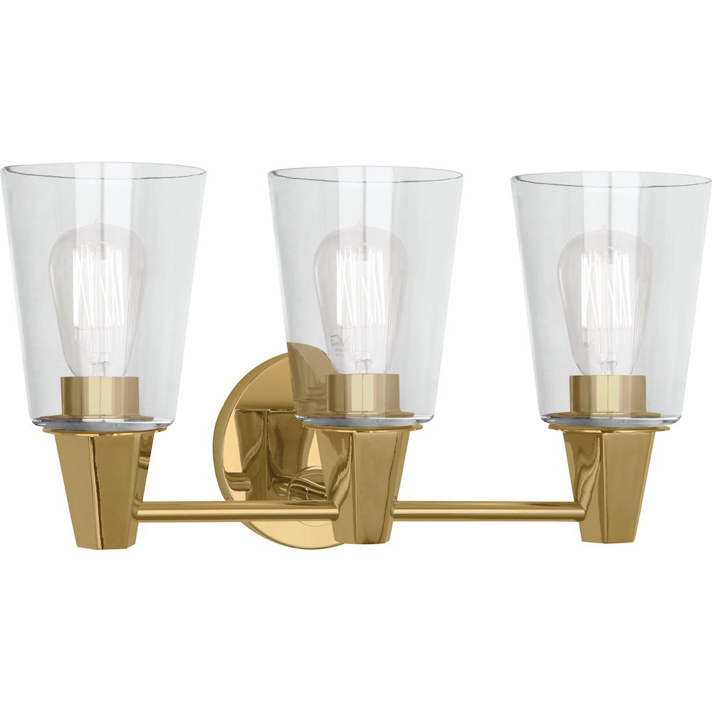 Wheatley Wall Sconce in Modern Brass Color. Picture 1
