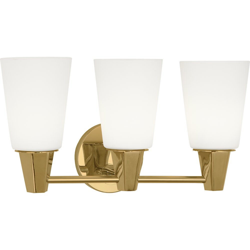 Wheatley Wall Sconce in Modern Brass Color. Picture 1