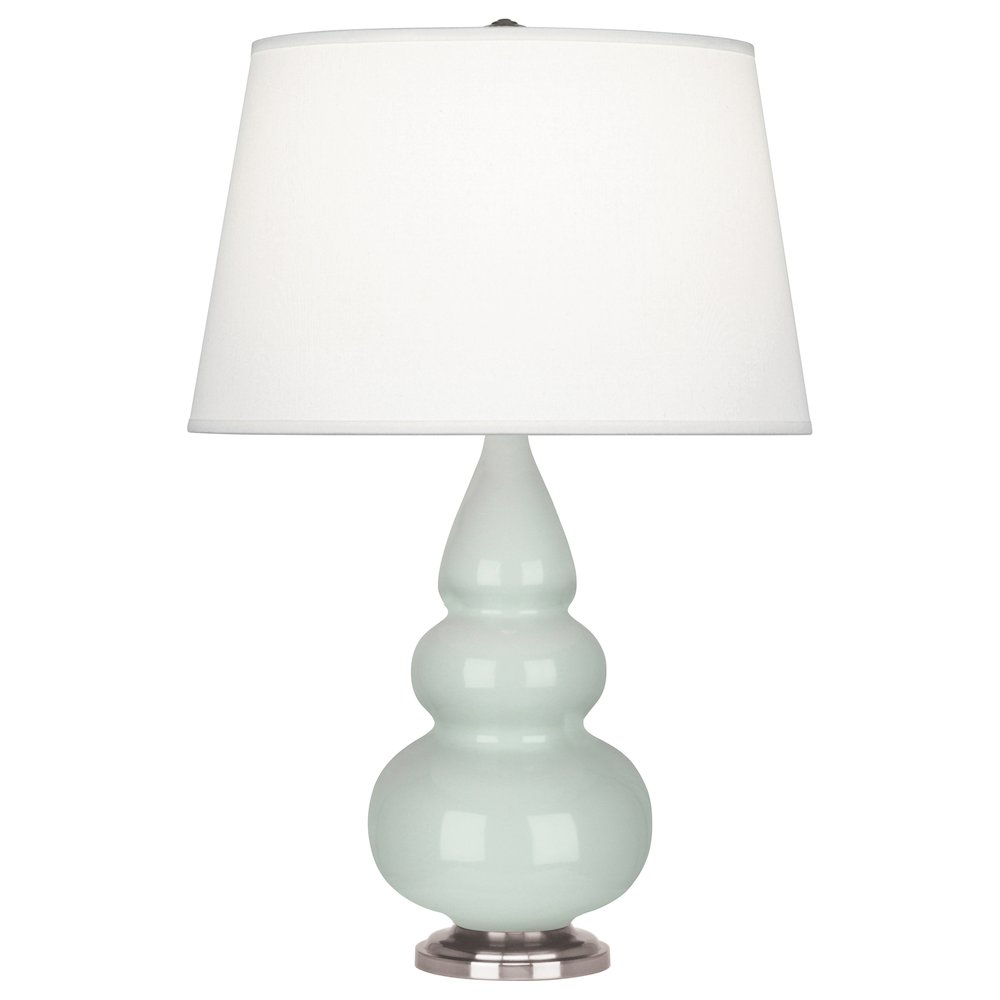 Celadon Small Triple Gourd Accent Lamp in Celadon Glazed Ceramic Color. Picture 1