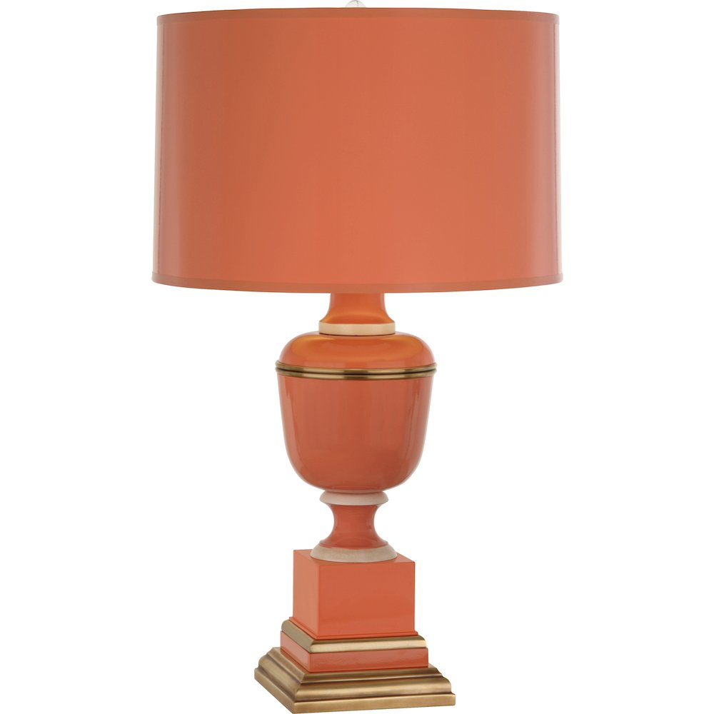 Annika Table Lamp in Tangerine Lacquered Paint Color. Picture 1