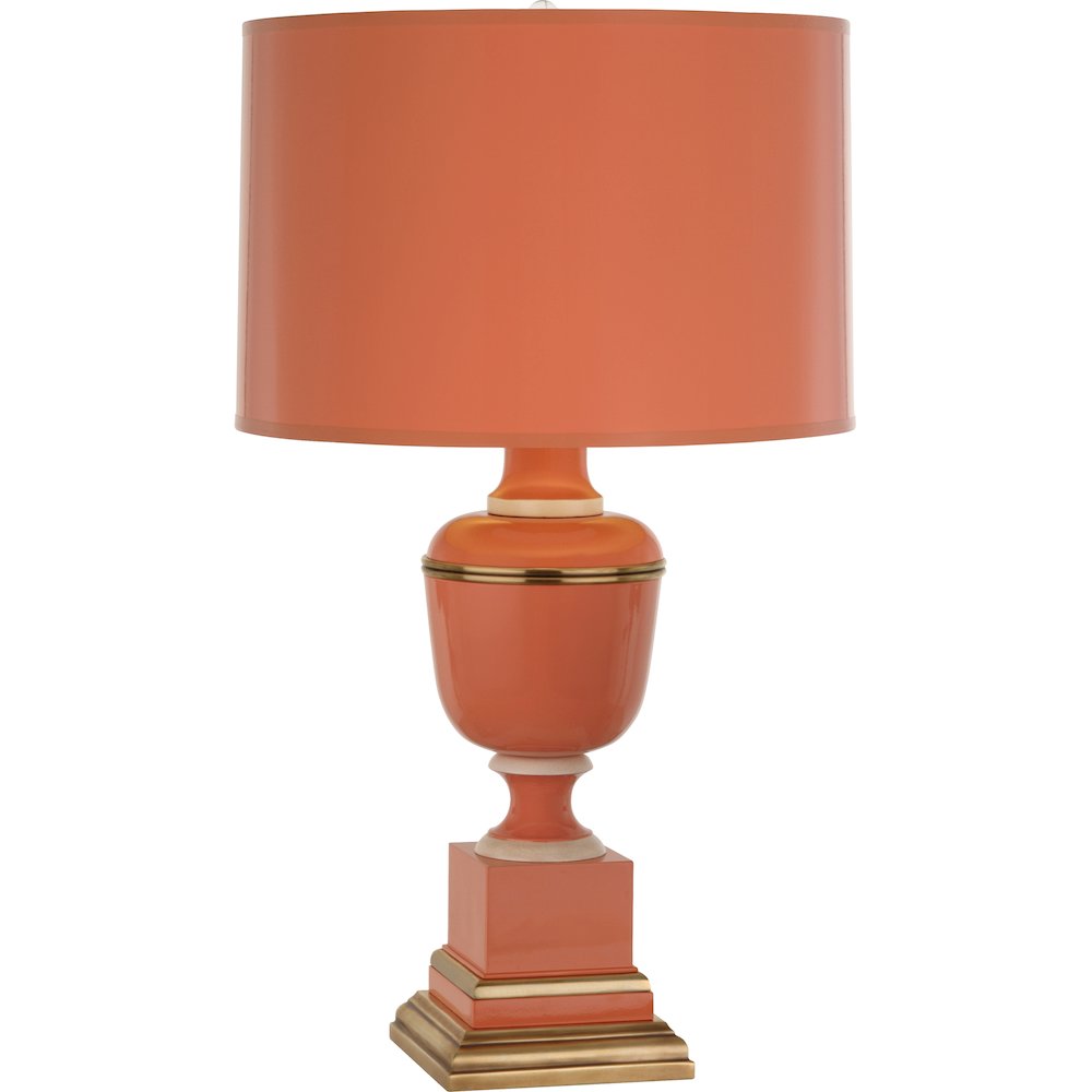 Annika Accent Lamp in Tangerine Lacquered Paint Color. Picture 1