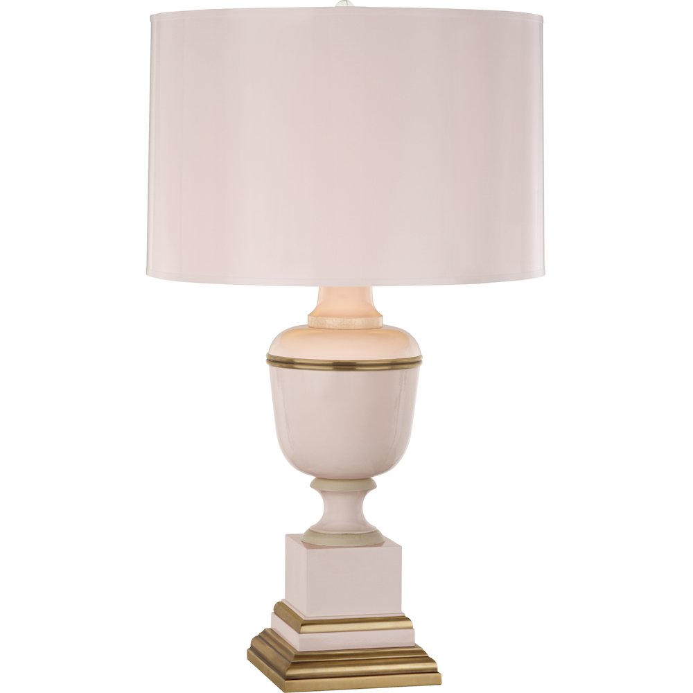 Annika Accent Lamp in Blush Lacquered Paint Color. Picture 1