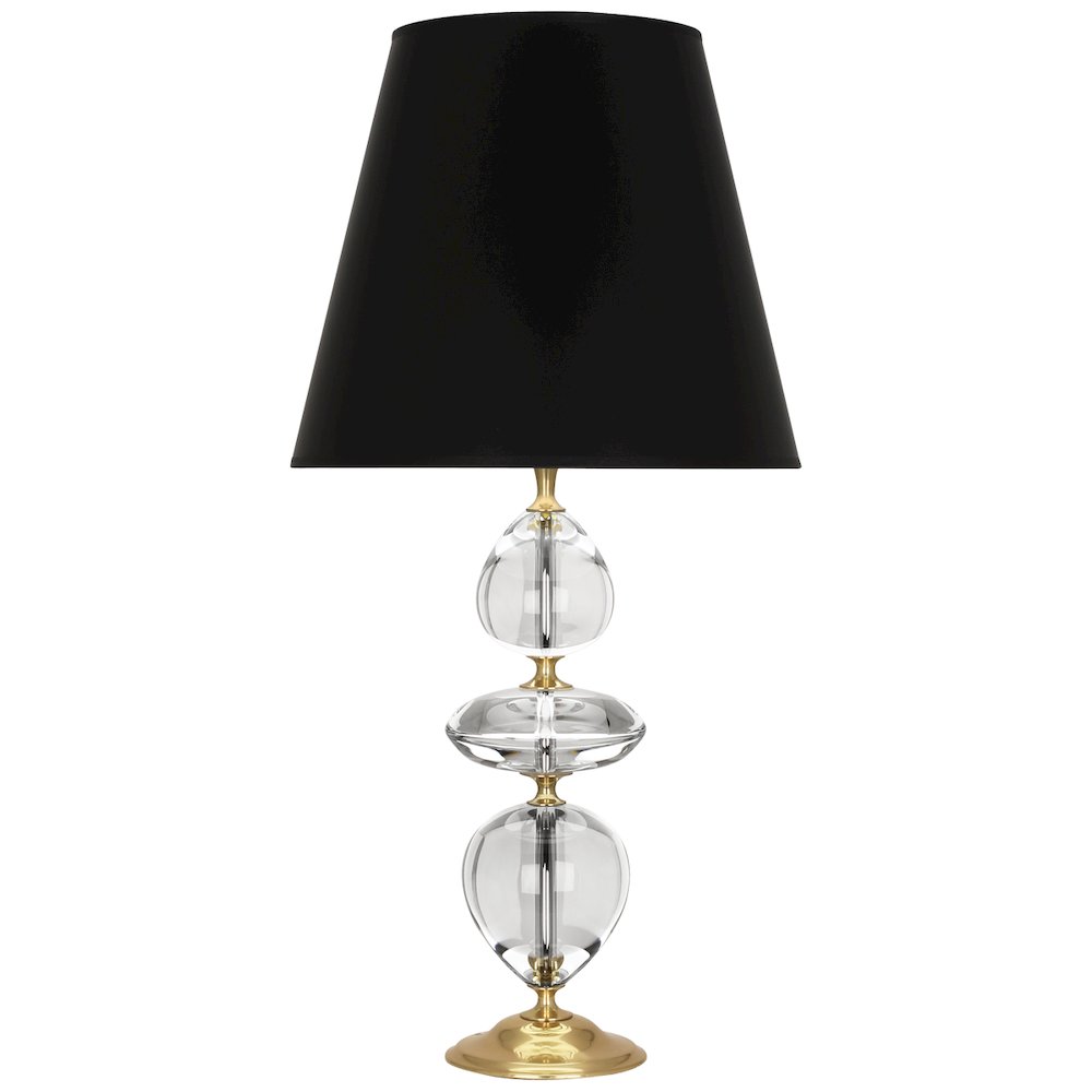 Williamsburg Orlando Table Lamp in Clear Crystal W/ Modern Brass Accents Color. Picture 1