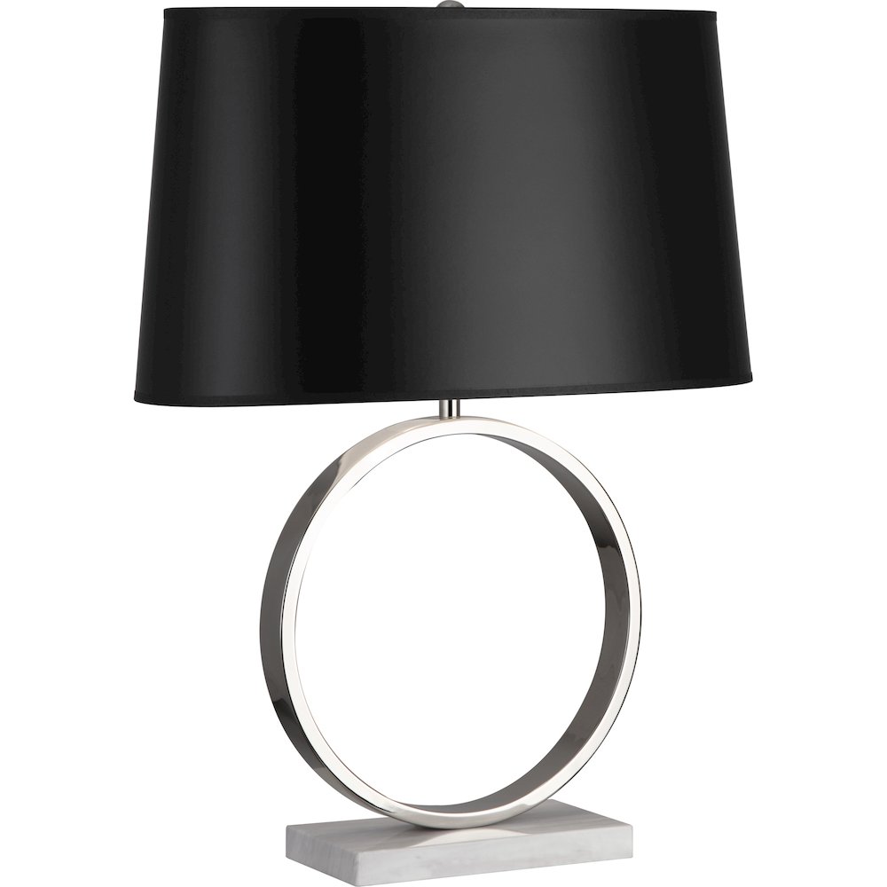 Logan Table Lamp in Polished Nickel Color. Picture 1