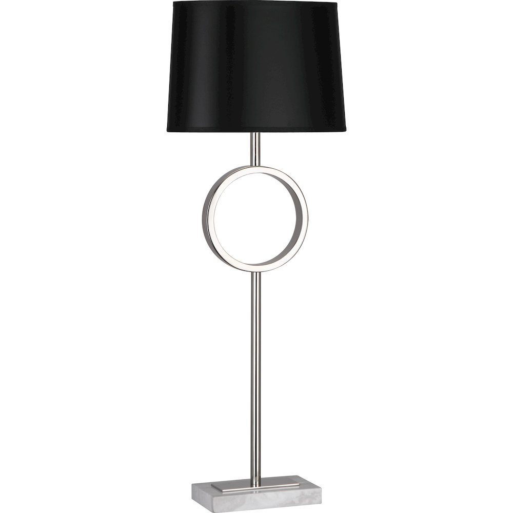 Logan Table Lamp in Polished Nickel Color. Picture 1