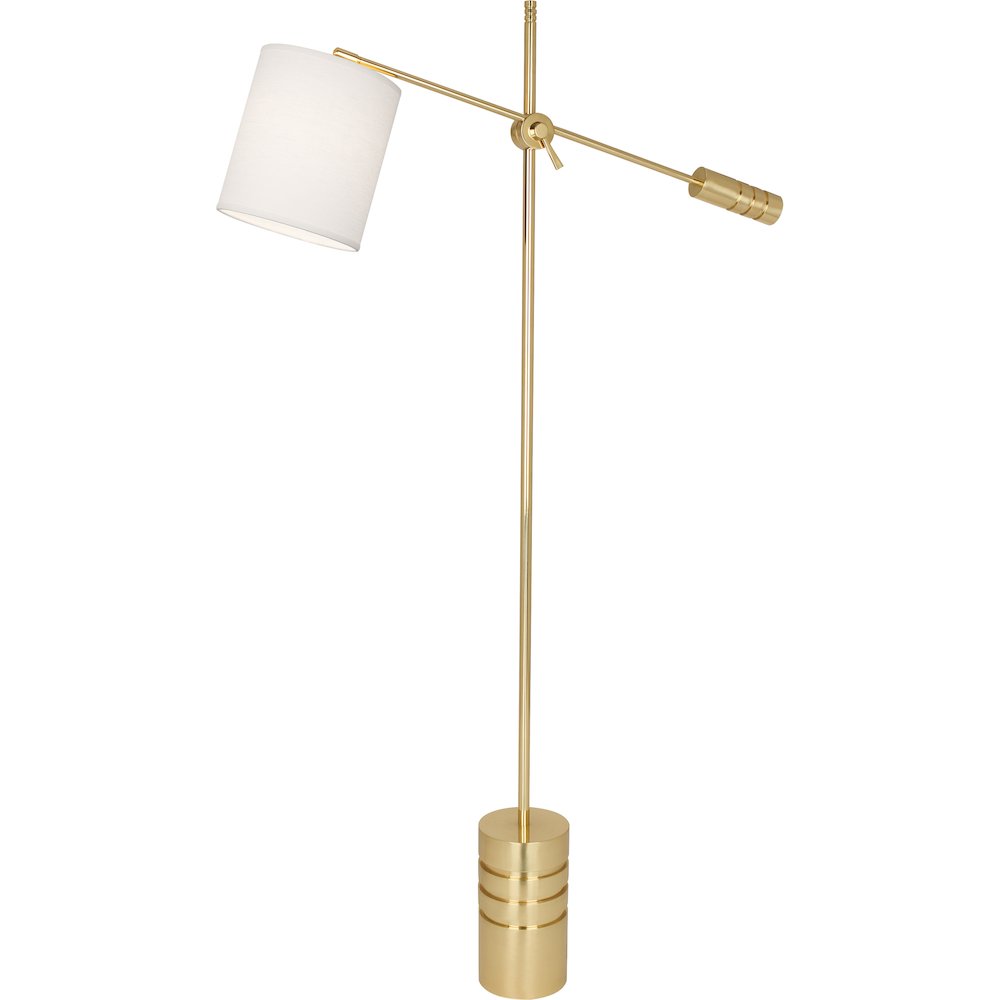 Campbell Floor Lamp in Modern Brass Color. Picture 1