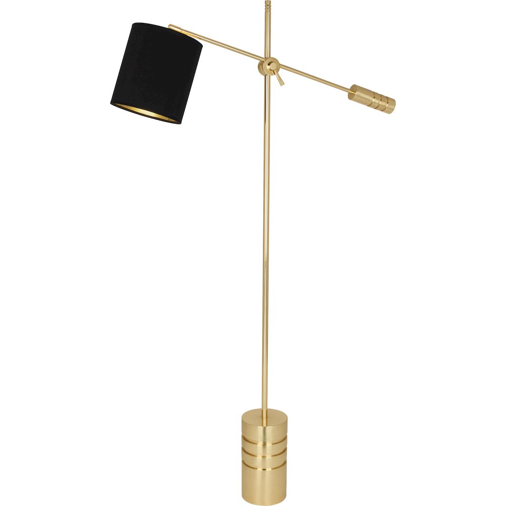 Campbell Floor Lamp in Modern Brass Color. Picture 1