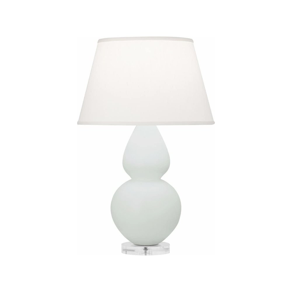 Matte Celadon Double Gourd Table Lamp in Matte Celadon Glazed Ceramic Color. Picture 2