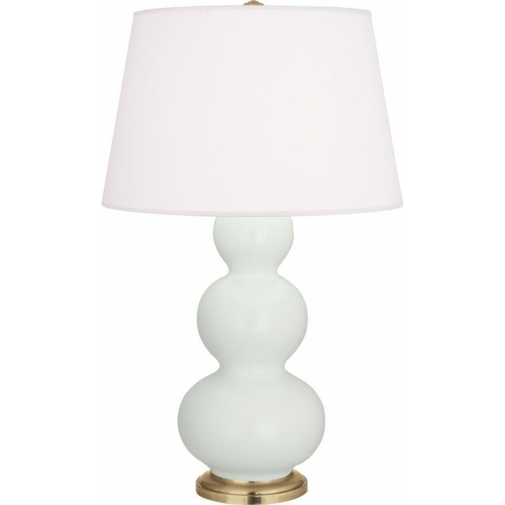 Matte Celadon Triple Gourd Table Lamp in Matte Celadon Glazed Ceramic Color. Picture 1
