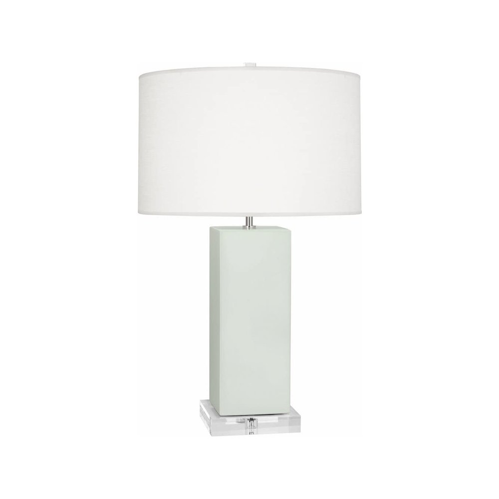 Matte Celadon Harvey Table Lamp in Matte Celadon Glazed Ceramic Color. Picture 2