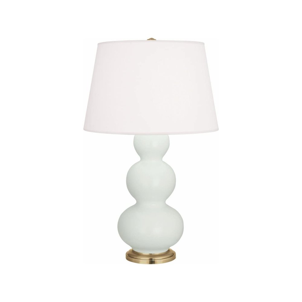 Matte Celadon Triple Gourd Table Lamp in Matte Celadon Glazed Ceramic Color. Picture 2