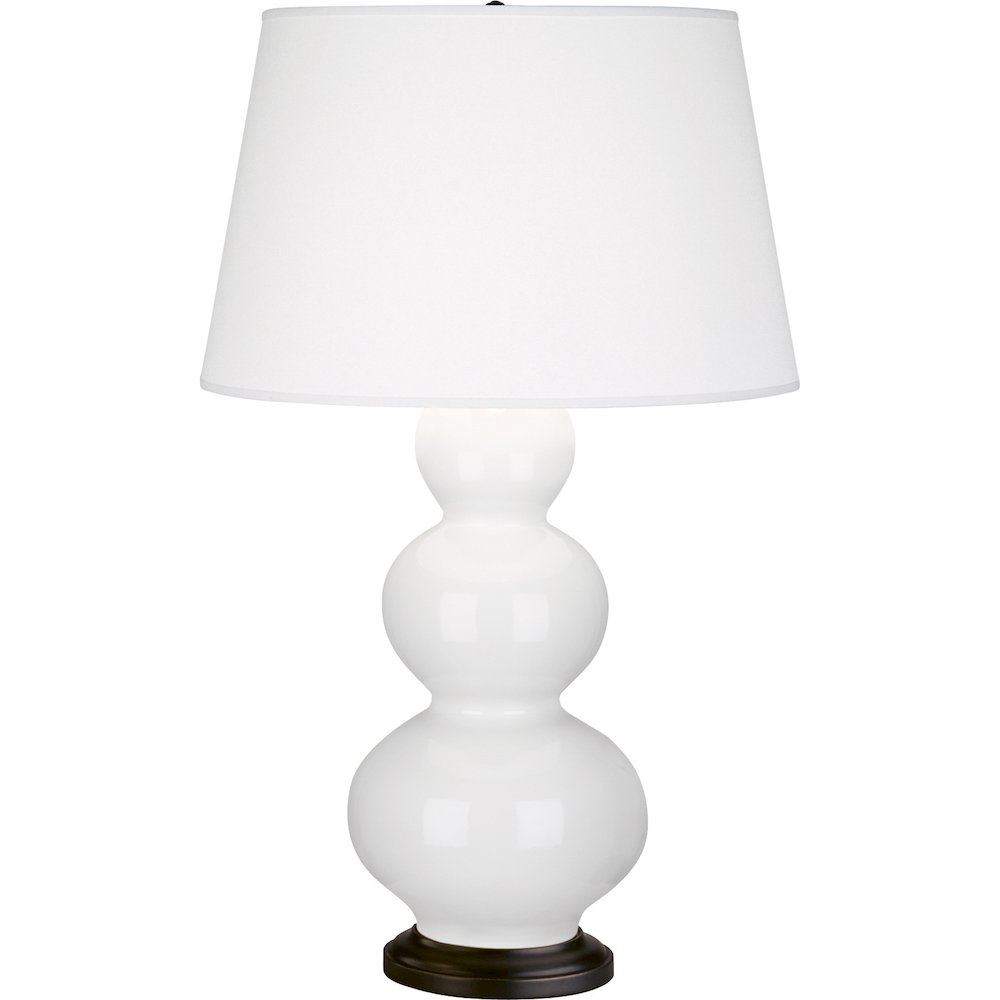 Lily Triple Gourd Table Lamp in Lily Glazed Ceramic Color. Picture 1