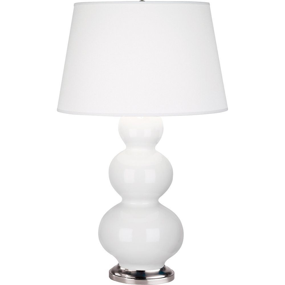 Lily Triple Gourd Table Lamp in Lily Glazed Ceramic Color. Picture 1